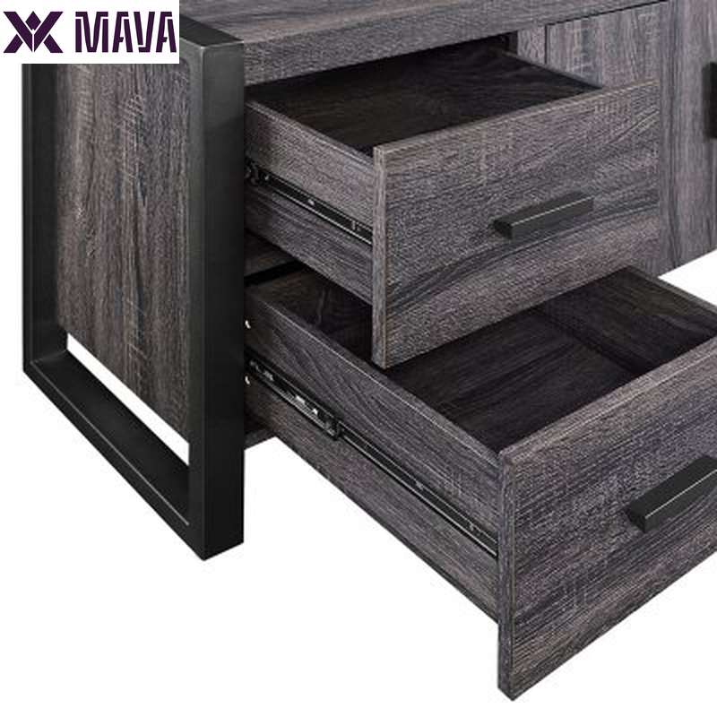 MAVA 70" Industrial TV Stand, Charcoal