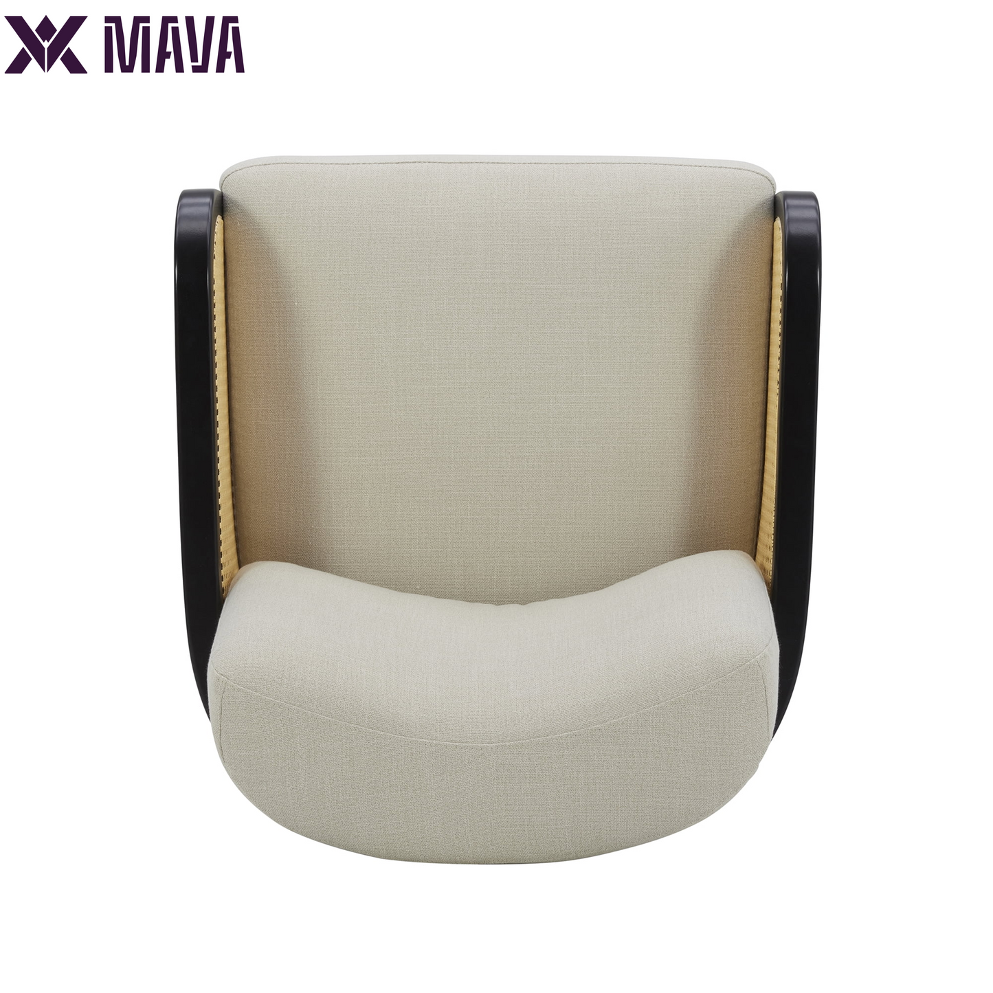 MAVA Cane Swivel Chair