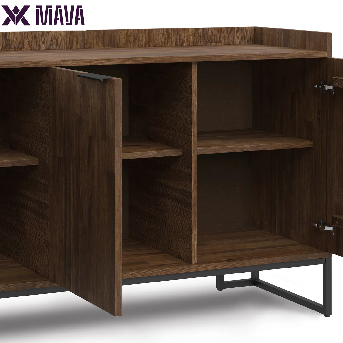 MAVA 18" W Sideboard Buffet in Rustic Natural Aged Brown