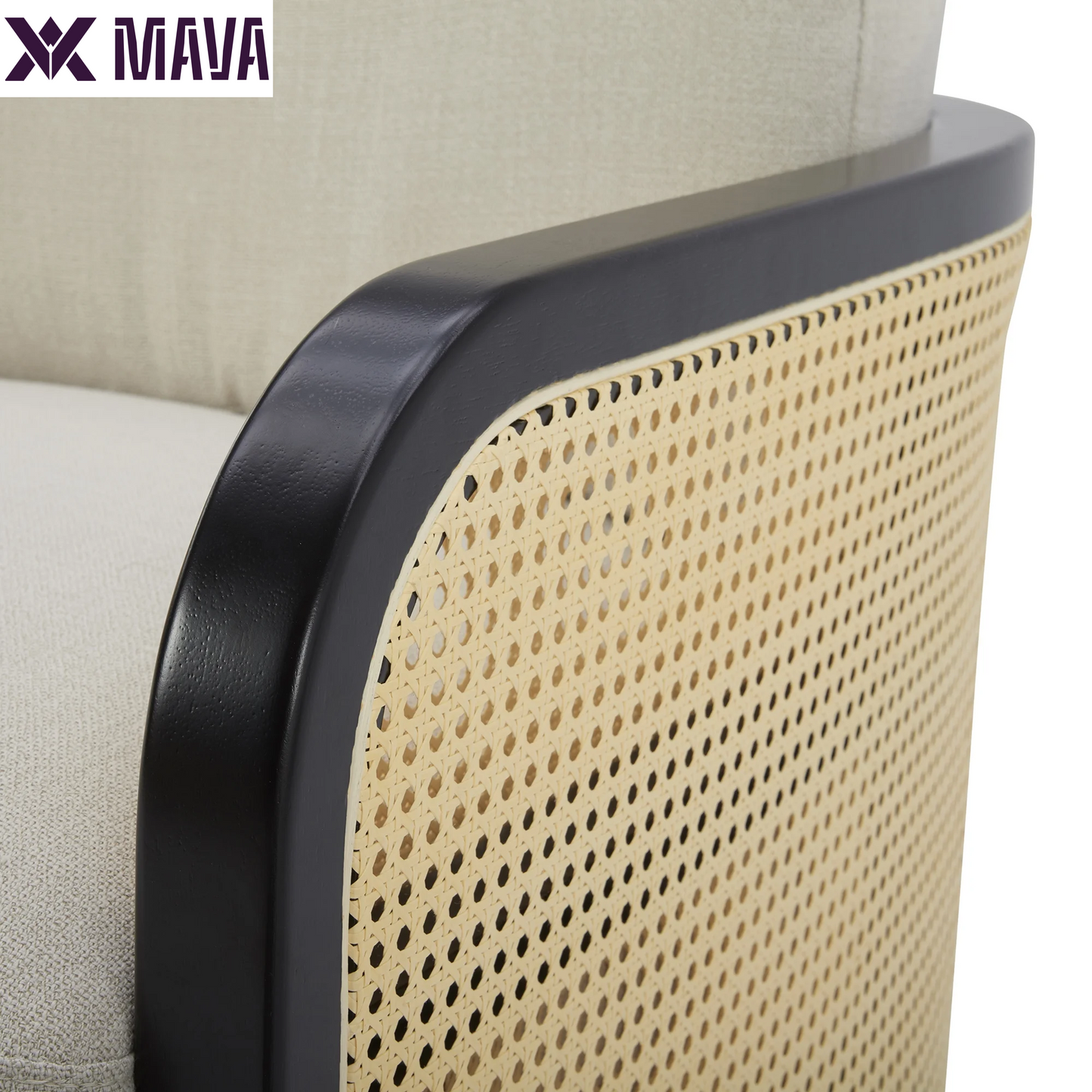 MAVA Cane Swivel Chair