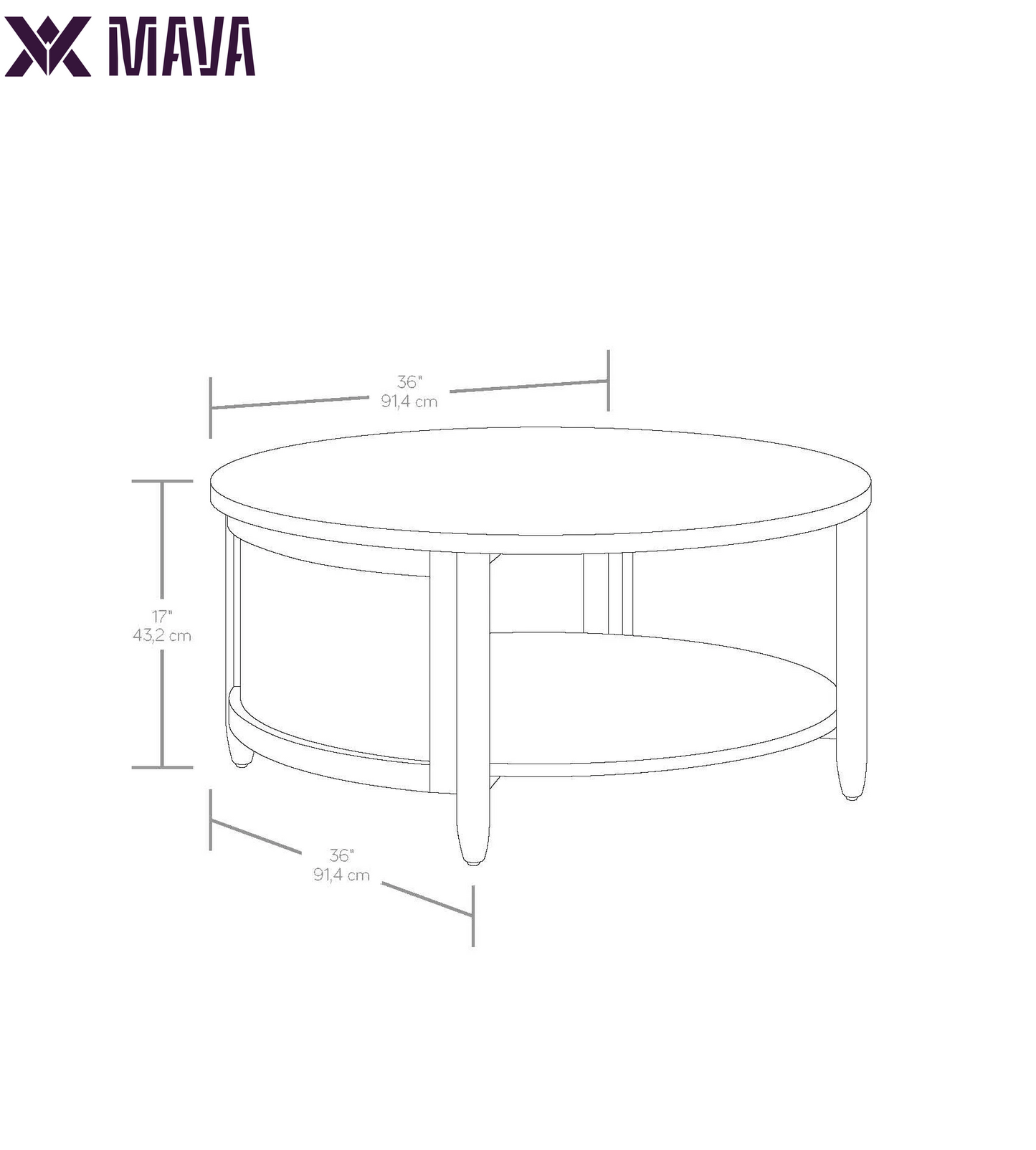 MAVA Caning Coffee Table, Light Honey Finish