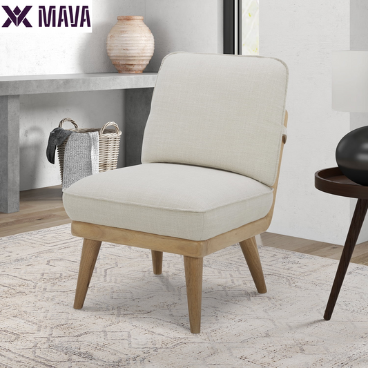 MAVA Slipper Chair, Light Honey