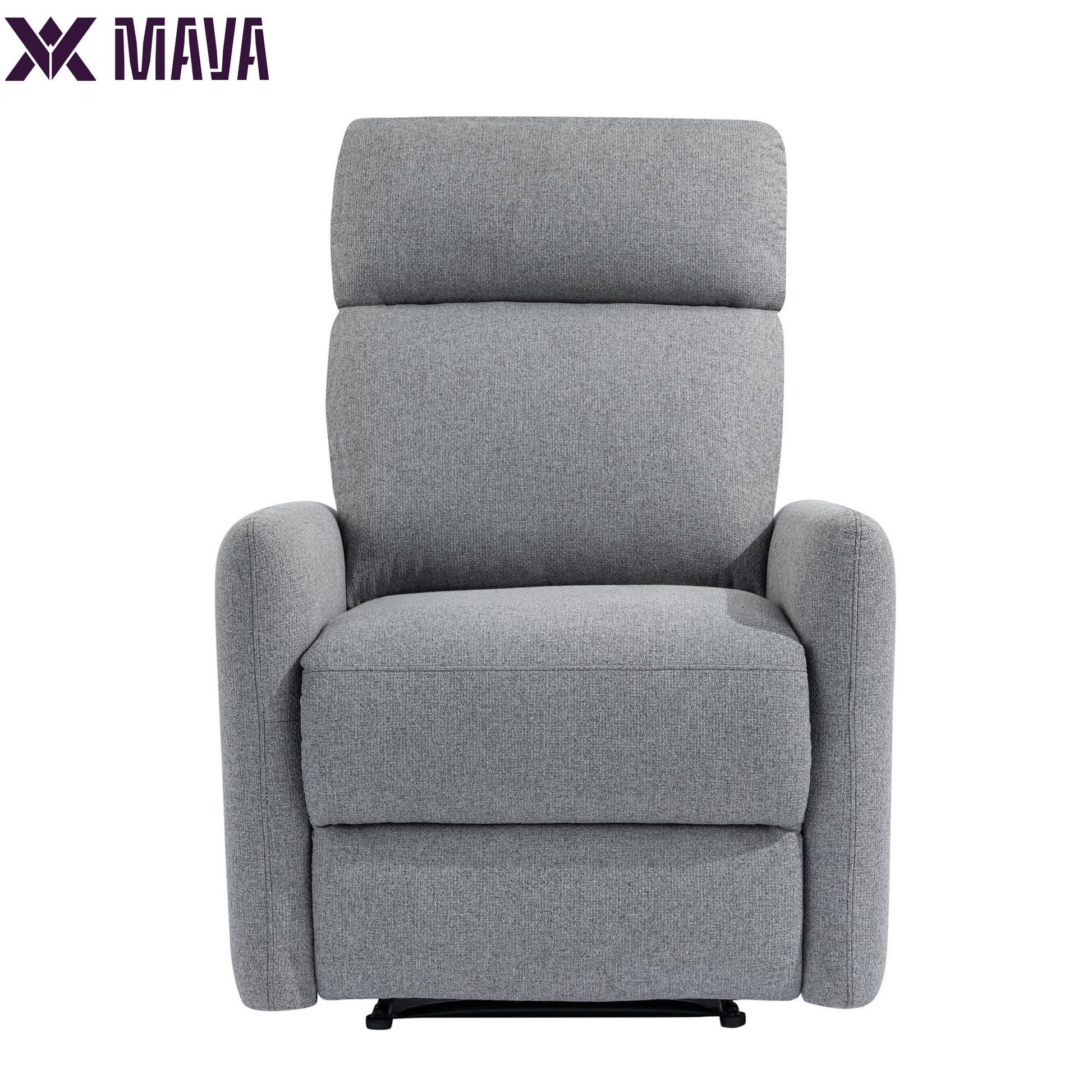 MAVA Power Recliner Chair with 8 Zone Massage and Lumbar Heat, Dark Gray Linen