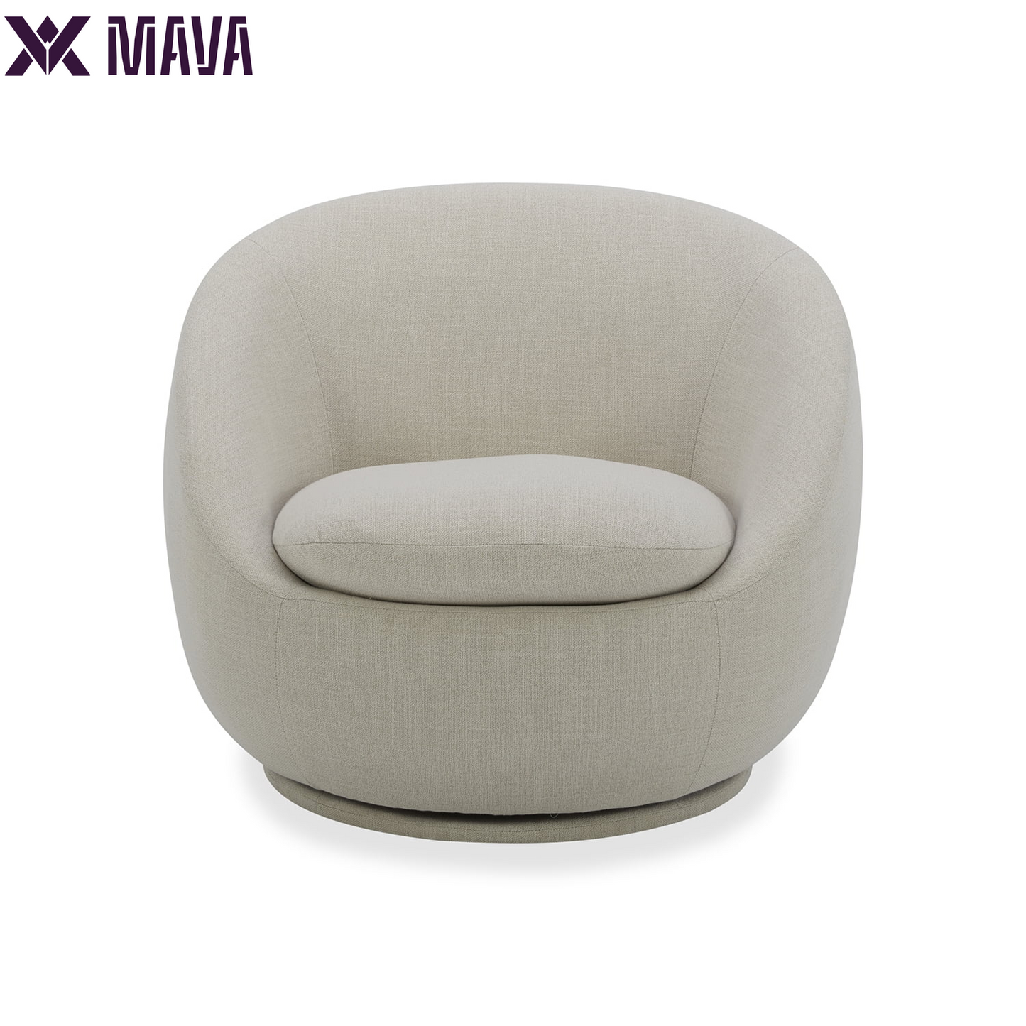 MAVA Swivel Chair, Linen